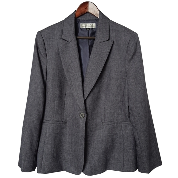Tahari ASL Jackets & Blazers - Tahari Arthur S. Levine Blue Blazer Business Career Jacket Crosshatch Size 18